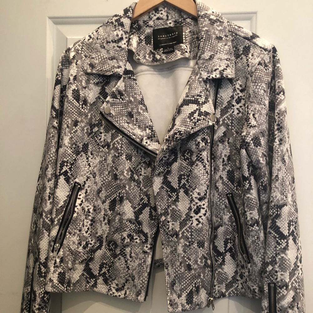 Snakeskin moto jacket